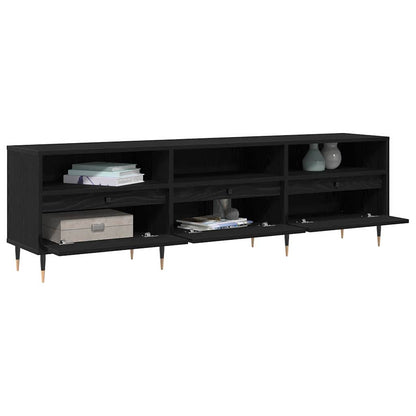 TV-Møbel Svart Eik TV-stativ 150x30x44.5 cm