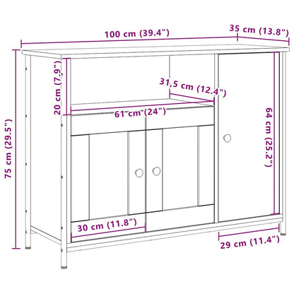 Serviesskap Gammelt tre 100 x 35 x 75 cm