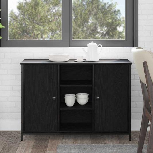 Skjenk Svart Eik 100x35x70 cm