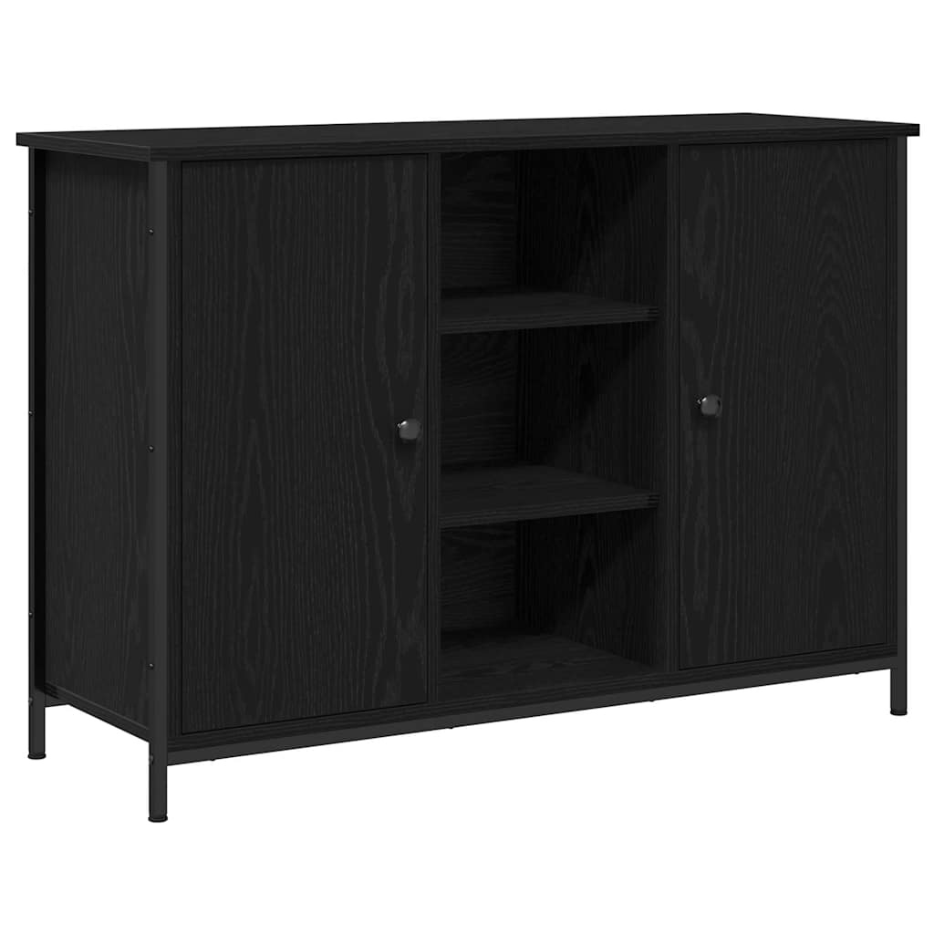 Skjenk Svart Eik 100x35x70 cm