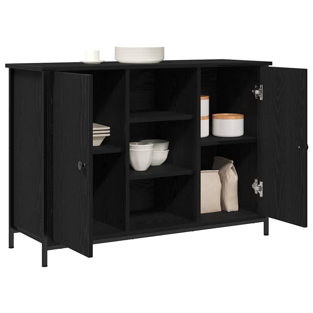 Skjenk Svart Eik 100x35x70 cm