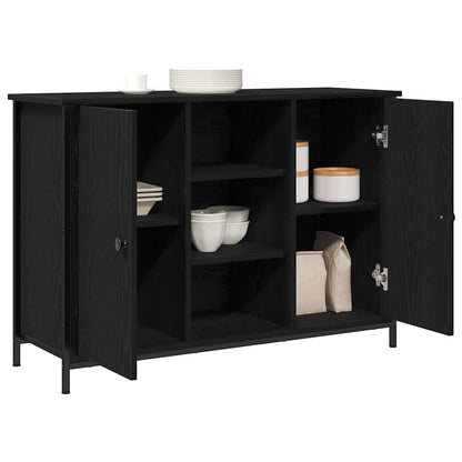 Skjenk Svart Eik 100x35x70 cm