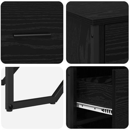 Skap Svart Eik 97x32,5x74,5 cm
