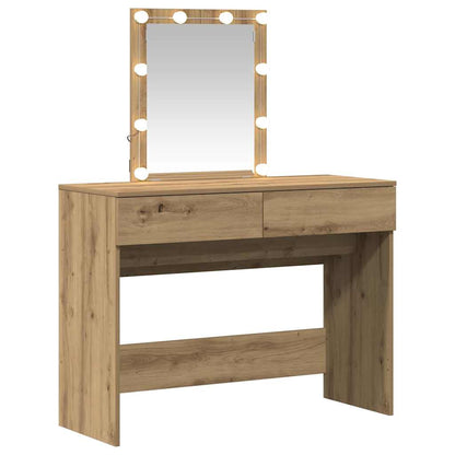 Sminkebord Artisan Eik Speil LED