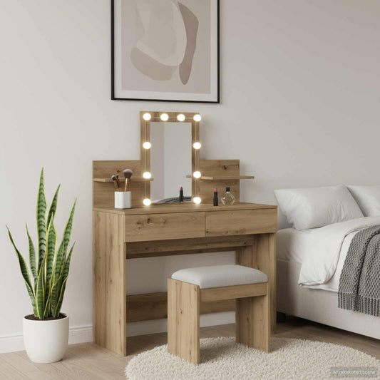 Sminkebord Artisan Eik 100 x 40 x 130 cm Konstruert tre