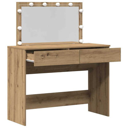 Sminkebord Artisan Eik LED 100x40x120 cm