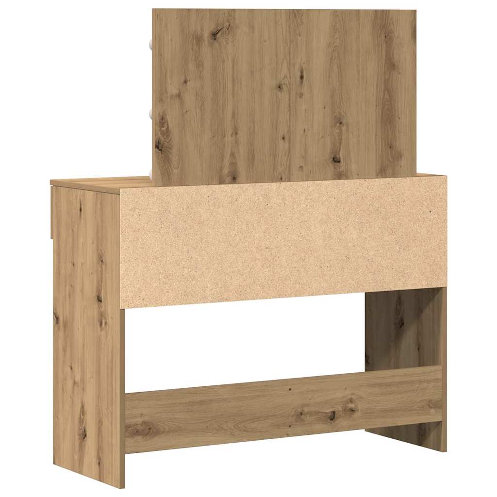 Sminkebord Artisan Eik LED 100x40x120 cm