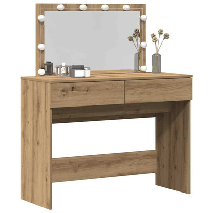 Sminkebord Artisan Eik LED 100x40x120 cm