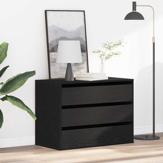 Kommode Svart Eik 80x41x58 cm