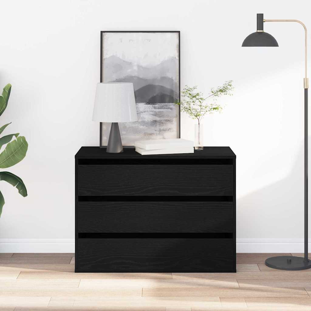 Kommode Svart Eik 80x41x58 cm