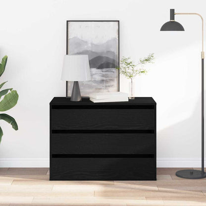 Kommode Svart Eik 80x41x58 cm