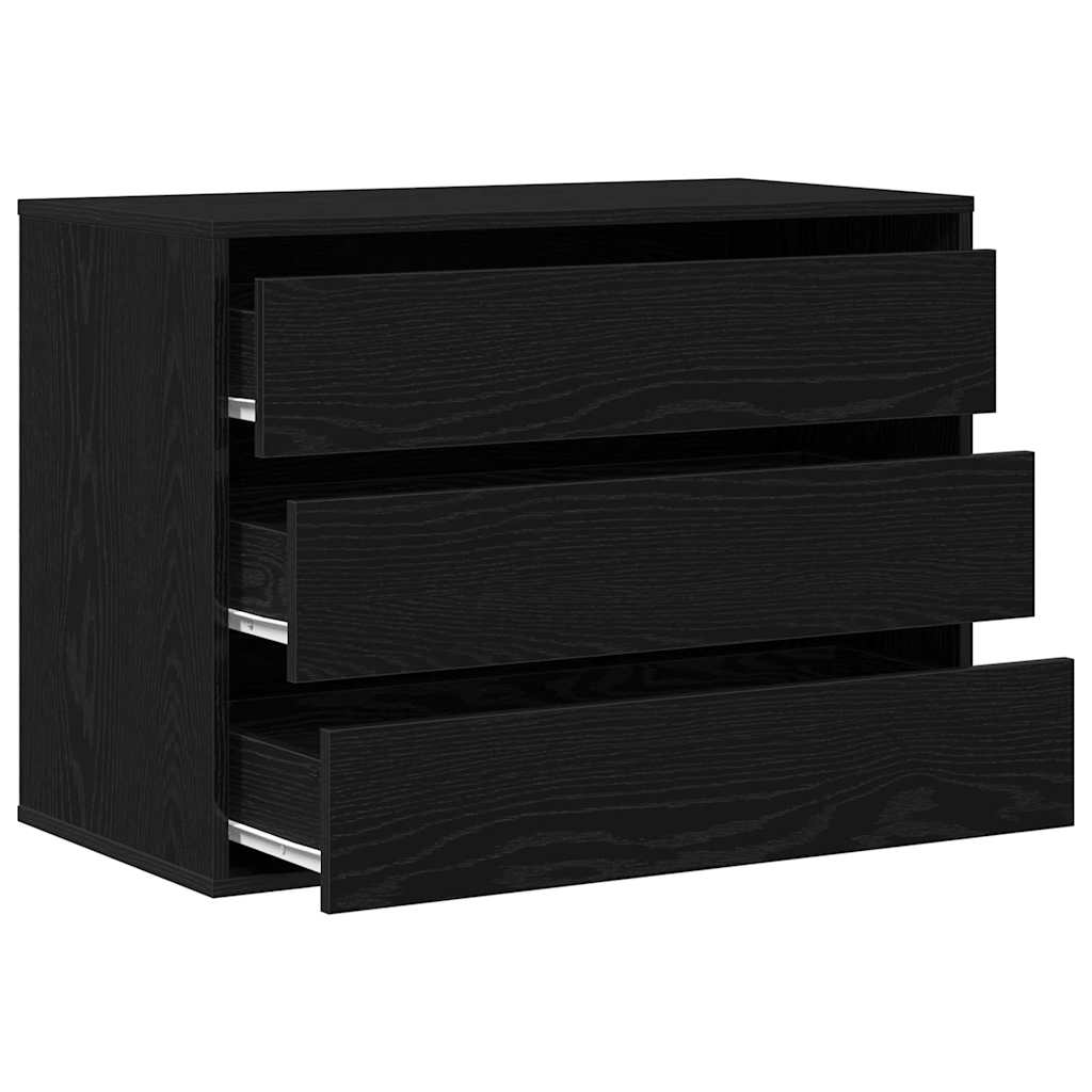 Kommode Svart Eik 80x41x58 cm