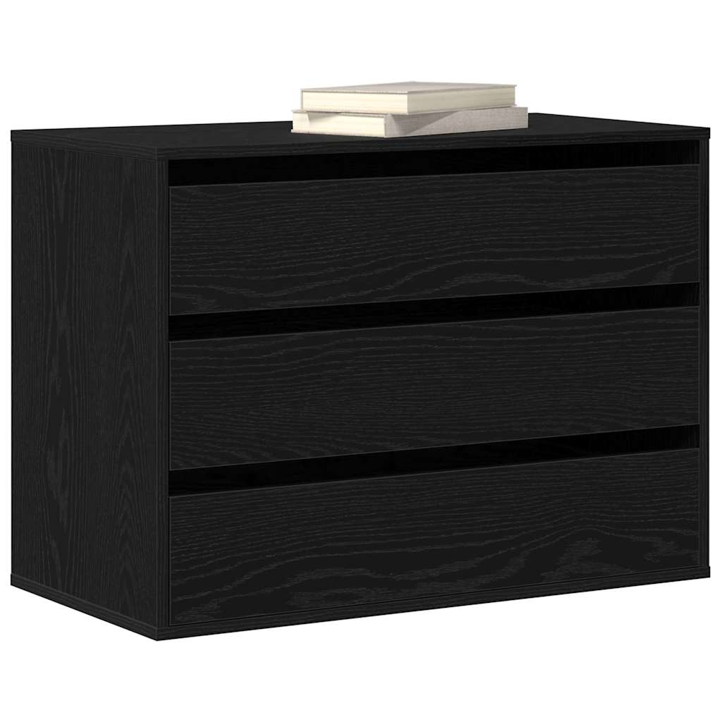 Kommode Svart Eik 80x41x58 cm