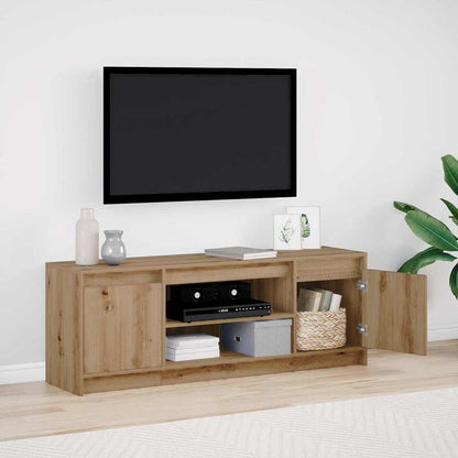 TV-Møbel Artisan Eik TV-skap med LED 139,5x34x50 cm,.