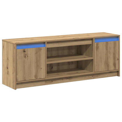 TV-Møbel Artisan Eik TV-skap med LED 139,5x34x50 cm,.