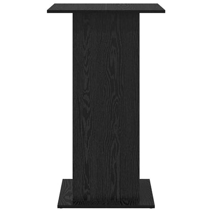 Barbord med Oppbevaring Svart Eik 60x60x102 cm Konstruert Tre