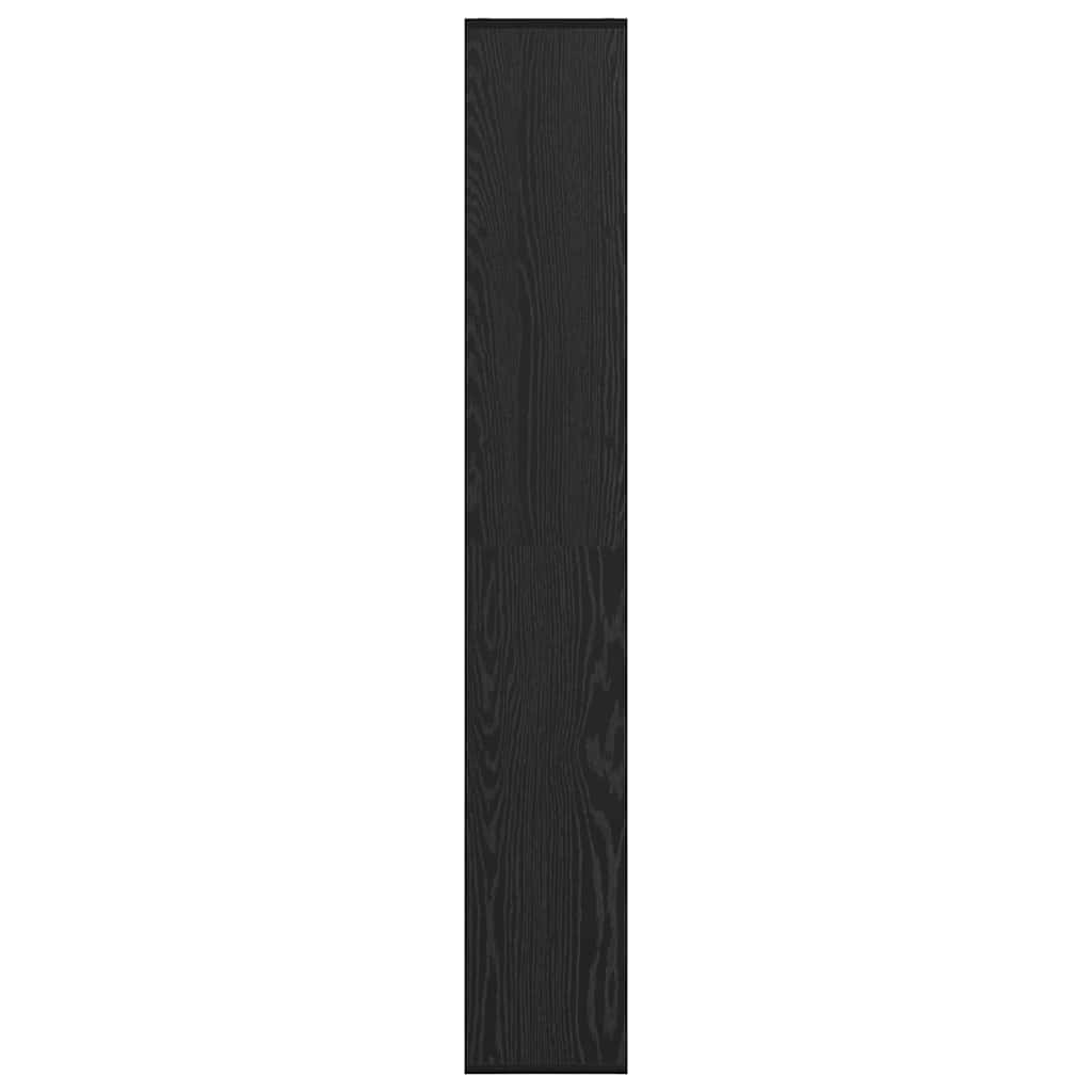 Bokhylle Svart Eik Romdeler 67x25x161.5 cm