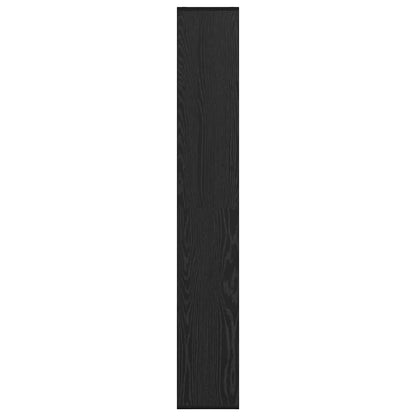 Bokhylle Svart Eik Romdeler 67x25x161.5 cm