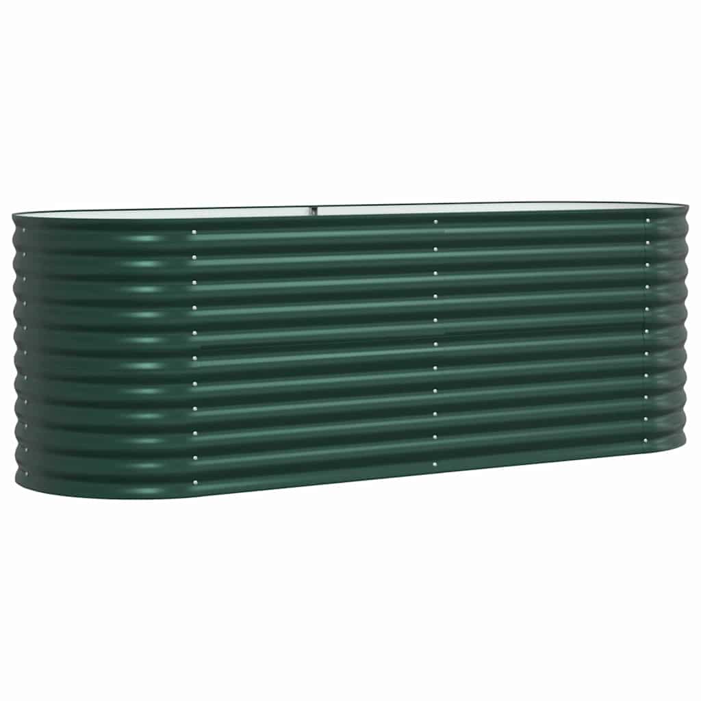 Hevet bed grønn 240 x 80 x 81 cm Stål