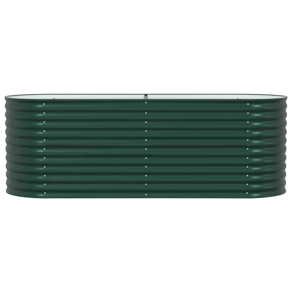 Hevet bed grønn 240 x 80 x 81 cm Stål