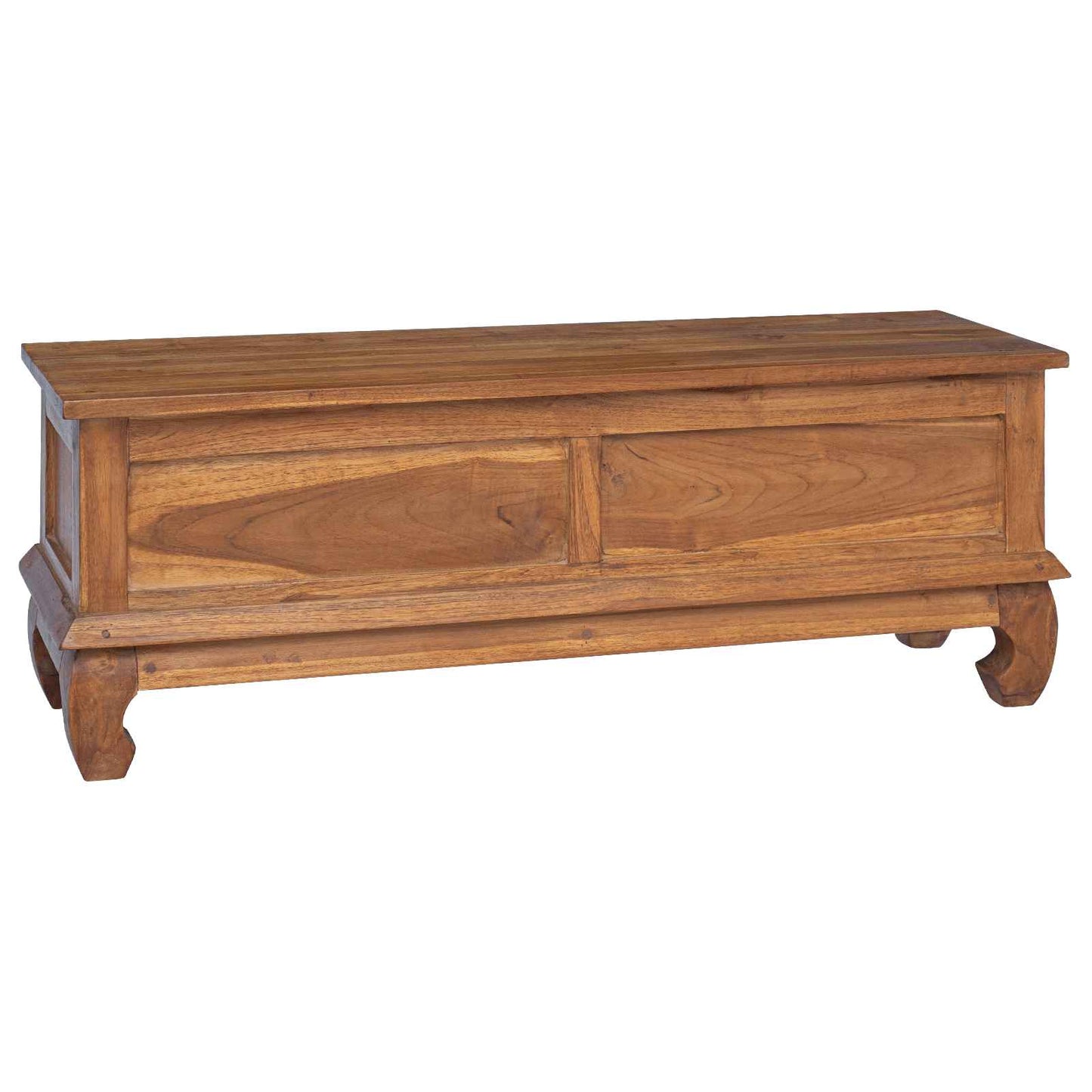 TV-benk med skuff Naturlig 110 x 35 x 40 cm Massivt Teaktre