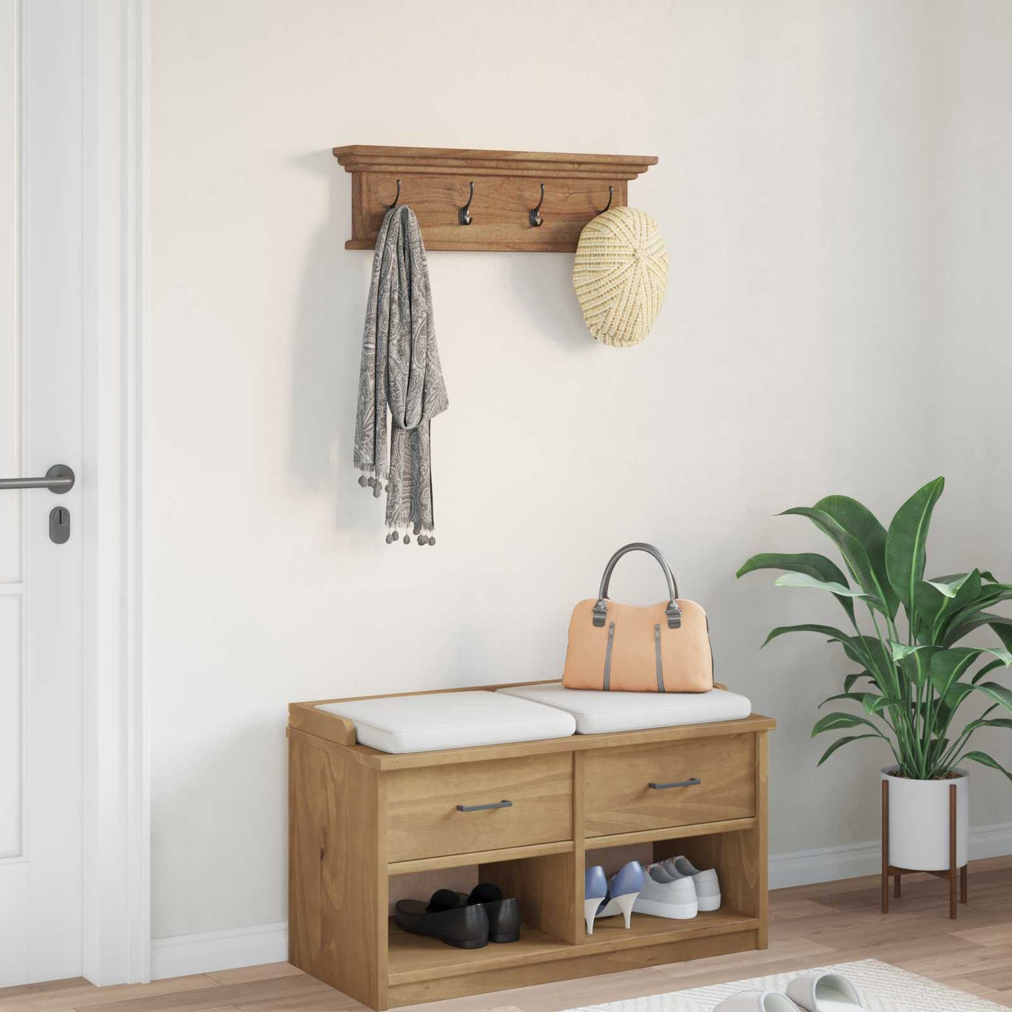 Kleshengere Naturlig 70 x 10 x 20 cm Massivt Teaktre