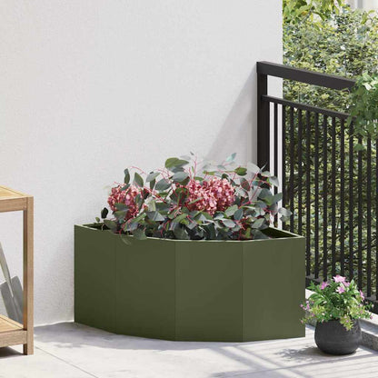 Hjørne Plante Olivengrønn 60 x 60 x 35 cm Stål