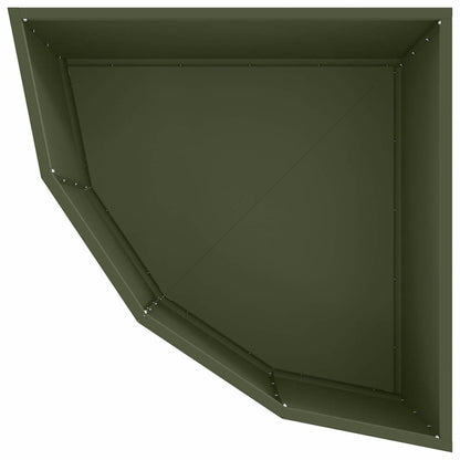 Hjørne Plante Olivengrønn 60 x 60 x 35 cm Stål