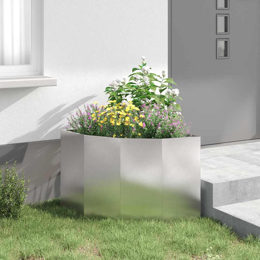 Hjørne Plante sølv 60 x 60 x 50 cm Rustfritt stål
