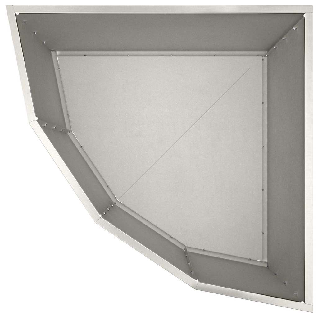 Hjørne Plante sølv 60 x 60 x 50 cm Rustfritt stål