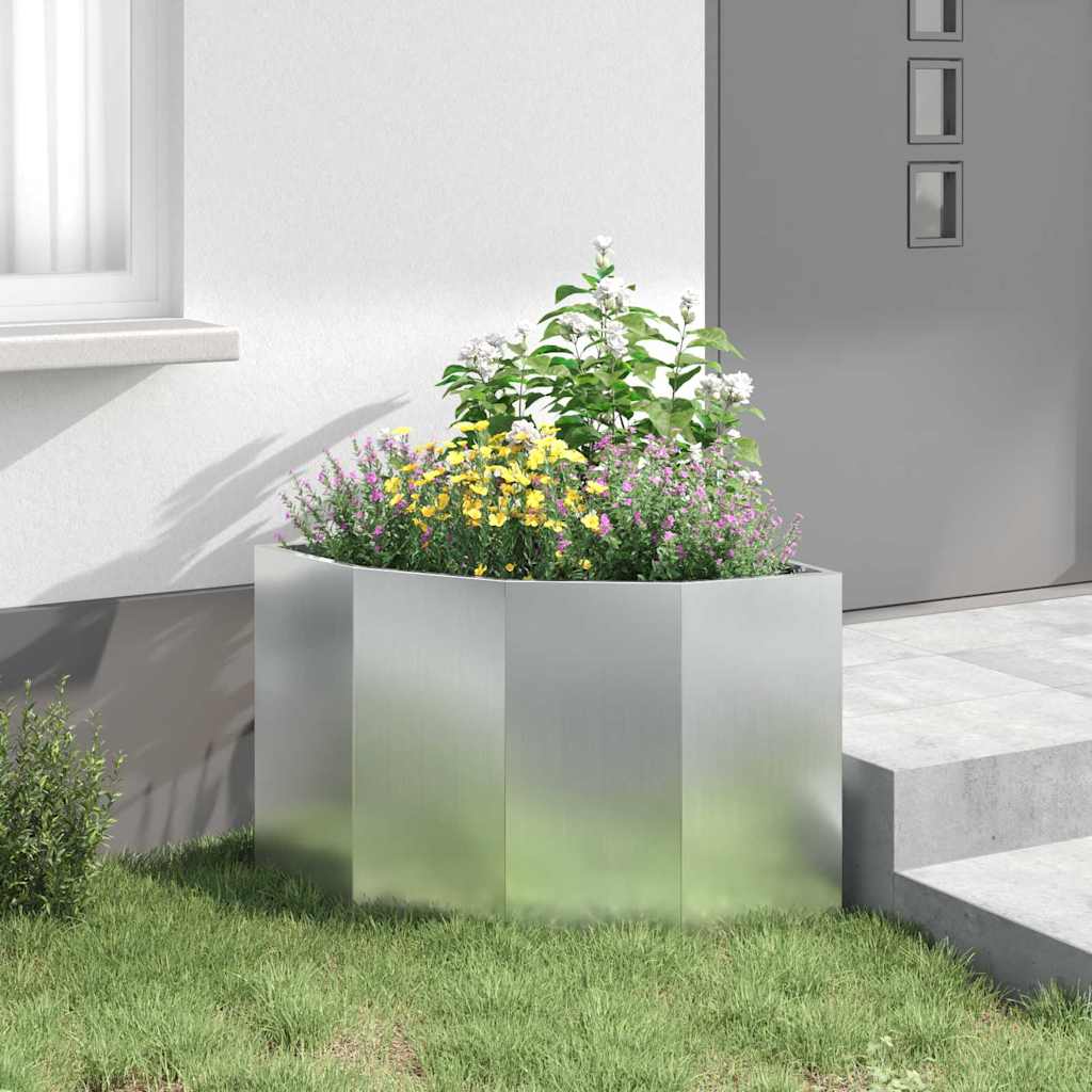 Hjørne Plante sølv 60 x 60 x 50 cm Galvanisert stål