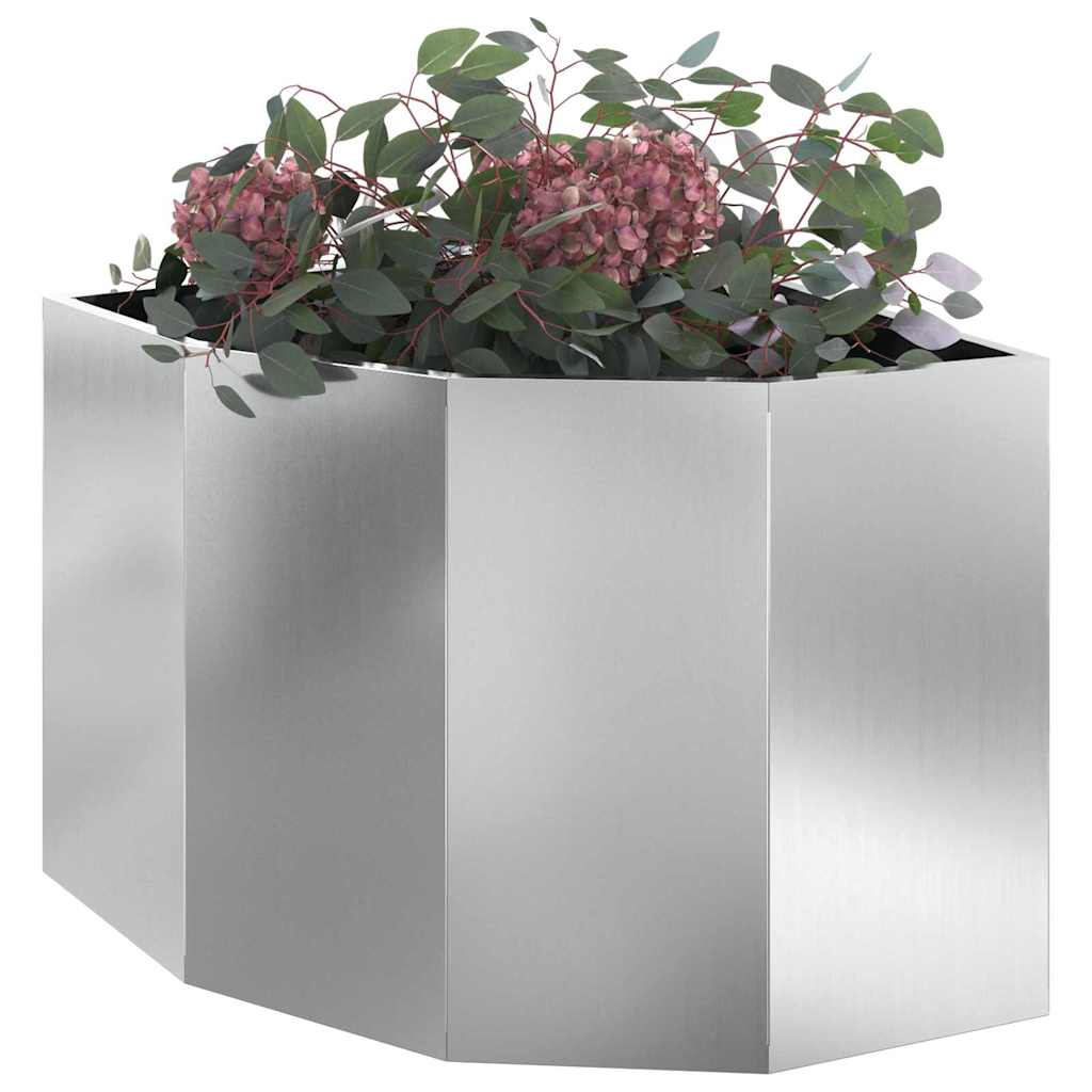 Hjørne Plante sølv 60 x 60 x 50 cm Galvanisert stål