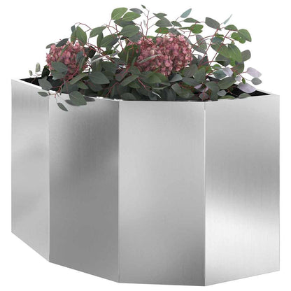 Hjørne Plante sølv 60 x 60 x 50 cm Galvanisert stål