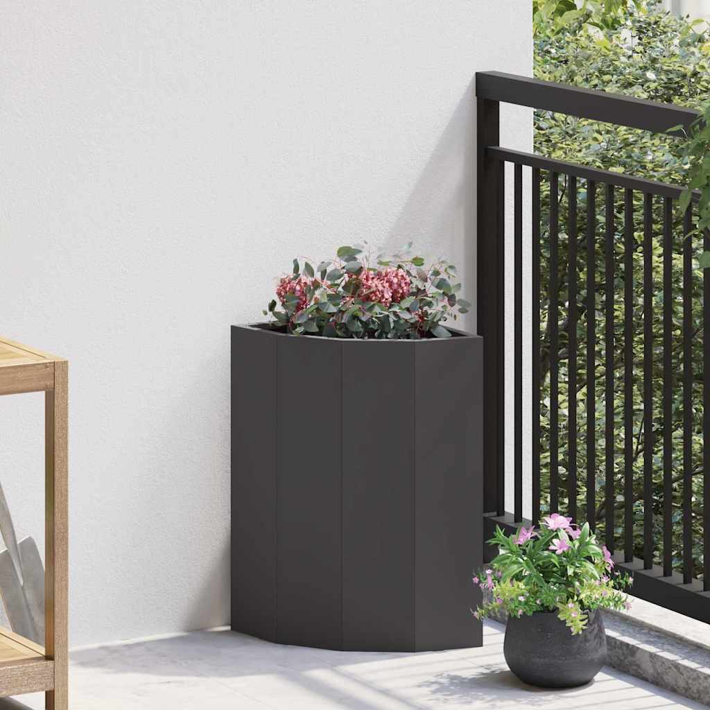 Hjørne Plante Svart 30 x 30 x 50 cm Stål