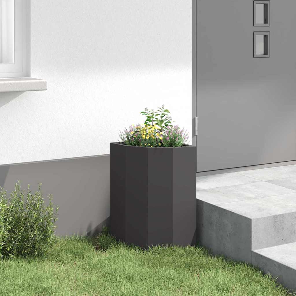Hjørne Plante Svart 30 x 30 x 50 cm Stål