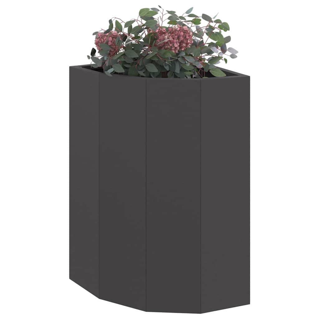 Hjørne Plante Svart 30 x 30 x 50 cm Stål