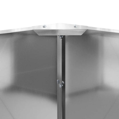 Plantekassed sølv 120 x 120 x 35 cm Galvanisert Stål