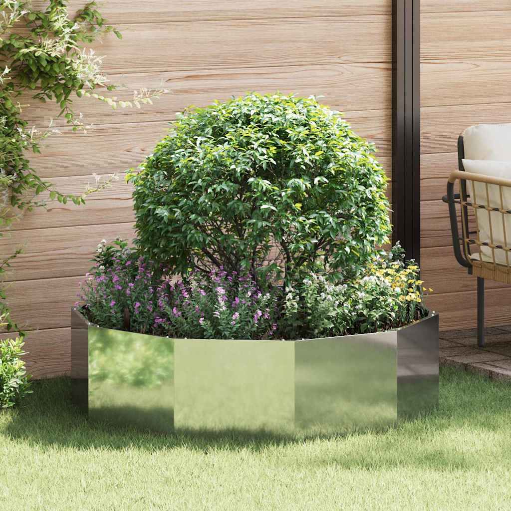 Plantekassed sølv 120 x 120 x 35 cm Galvanisert Stål