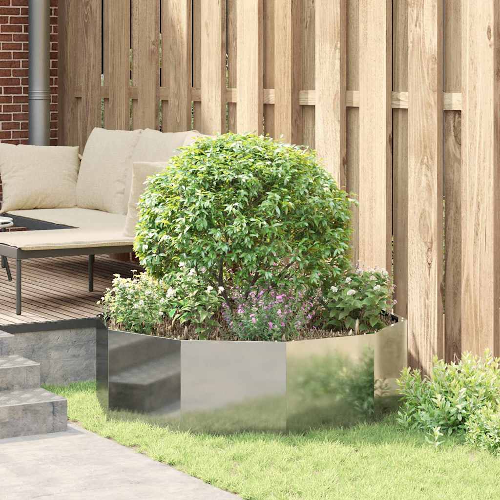 Plantekassed sølv 120 x 120 x 35 cm Galvanisert Stål