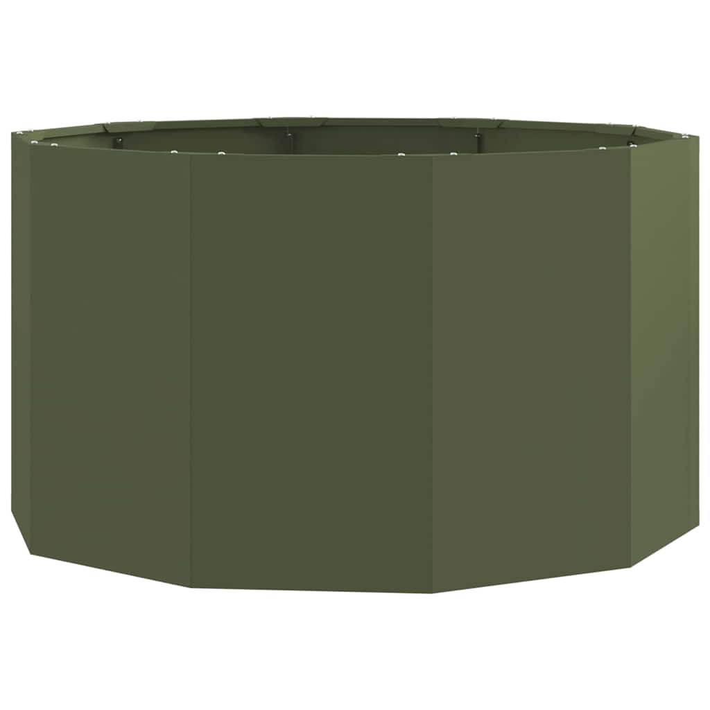 Plantekassed Olivengrønn 90 x 90 x 50 cm Stål