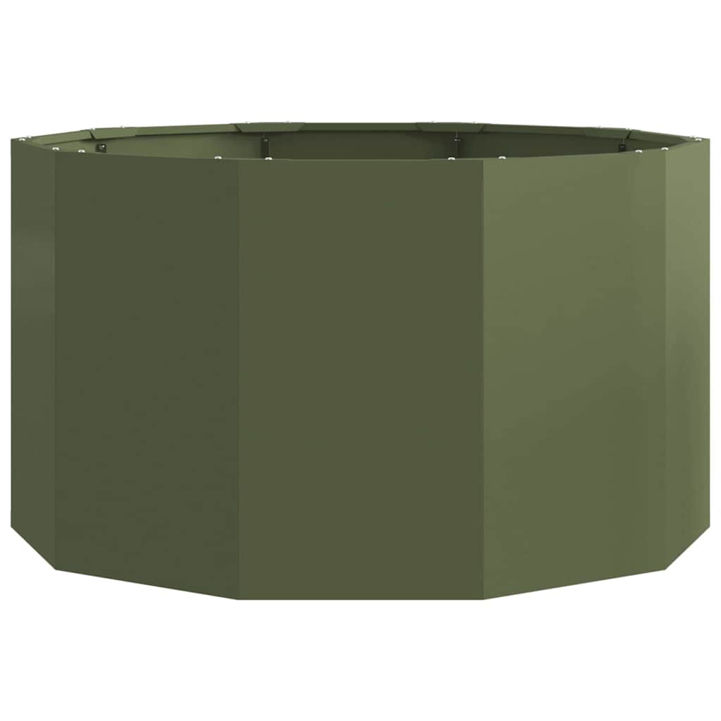Plantekassed Olivengrønn 90 x 90 x 50 cm Stål