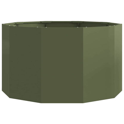 Plantekassed Olivengrønn 90 x 90 x 50 cm Stål