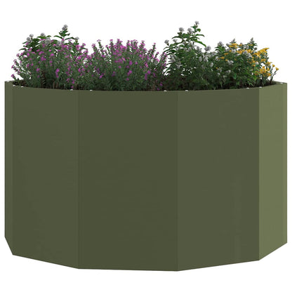 Plantekassed Olivengrønn 90 x 90 x 50 cm Stål