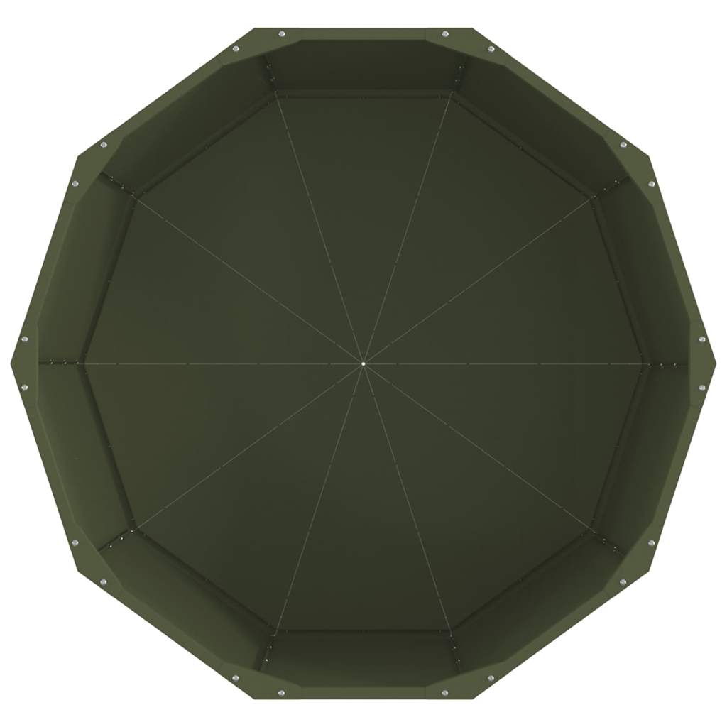 Plantekassed Olivengrønn 90 x 90 x 50 cm Stål