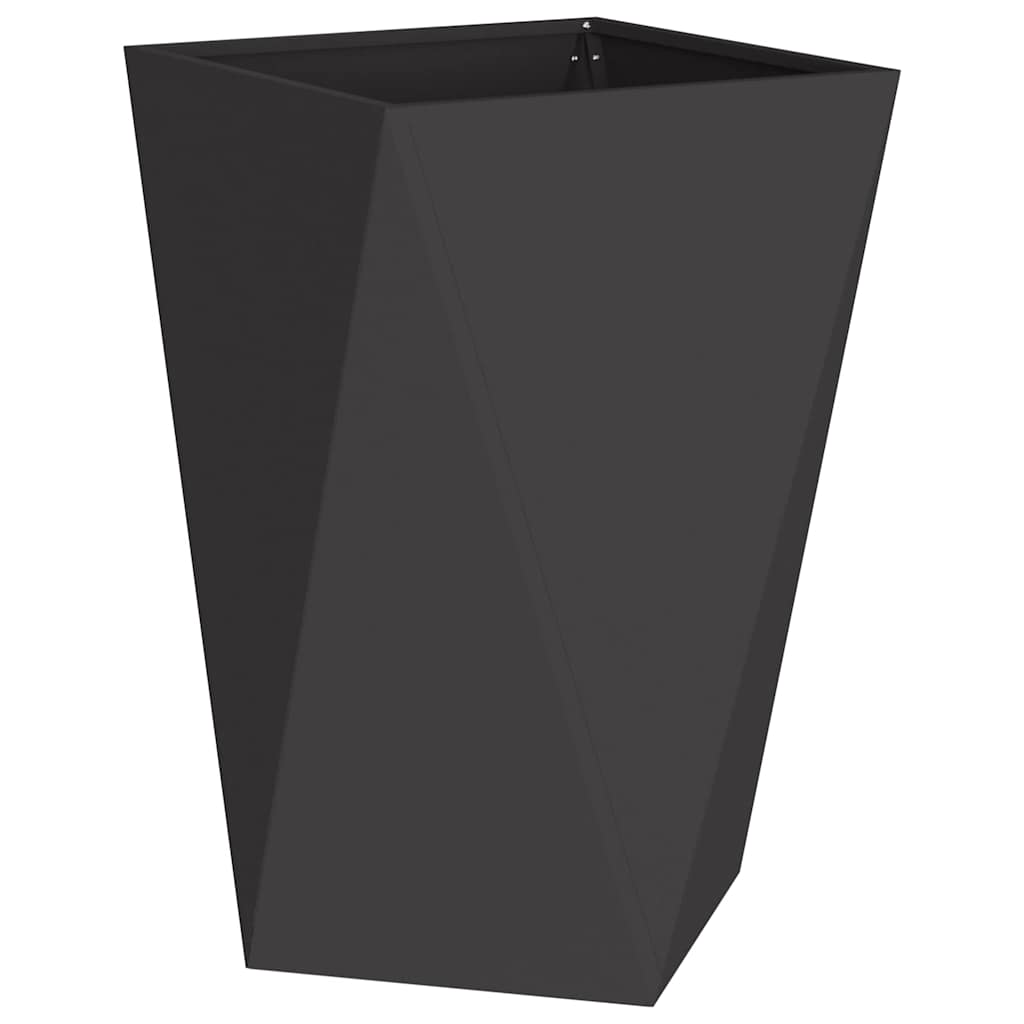 Plantekassed 2 pcs Svart 50 x 50 x 75 cm Stål