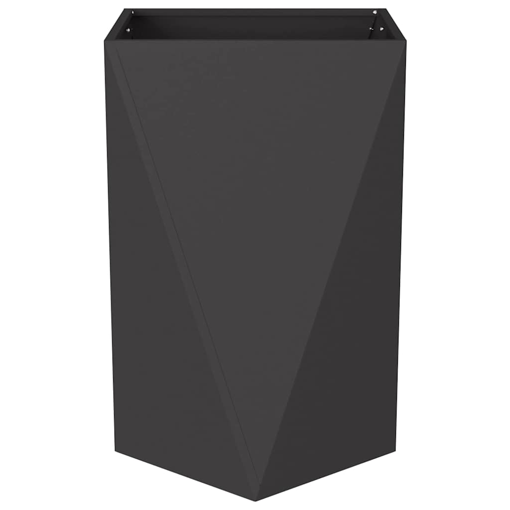 Plantekassed 2 pcs Svart 50 x 50 x 75 cm Stål