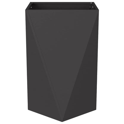 Plantekassed 2 pcs Svart 50 x 50 x 75 cm Stål