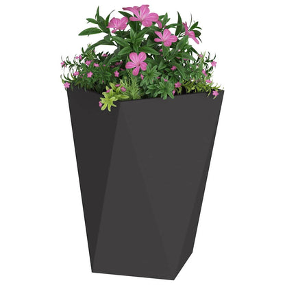 Plantekassed 2 pcs Svart 50 x 50 x 75 cm Stål