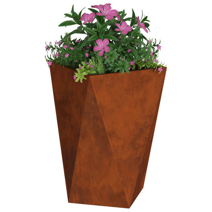 Plantekassed 2 pcs Rusten 50 x 50 x 75 cm Cortenstål