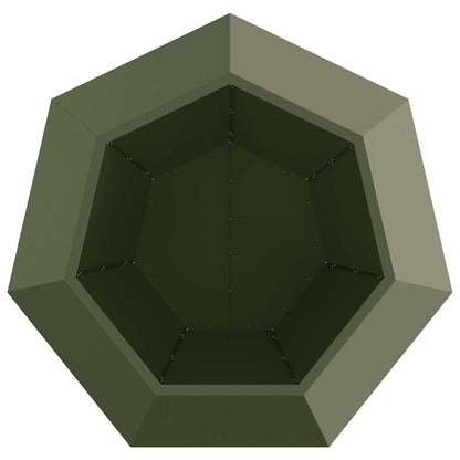 Plantekassed 2 pcs Olivengrønn 100 x 100 x 80 cm Stål